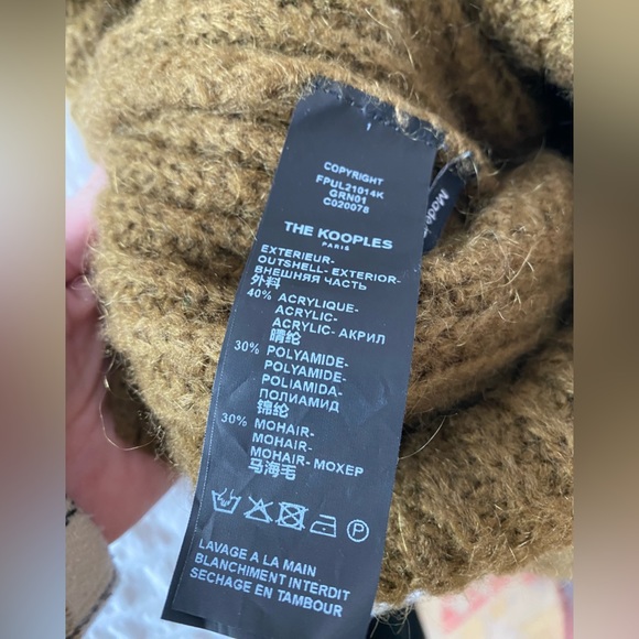 The Kooples Olive Green Sweater Size 1. Great condition. - Picture 3 of 6